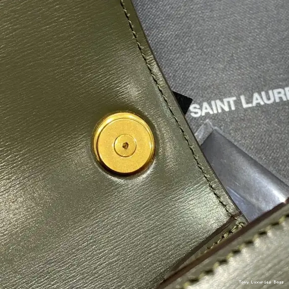 Tony Luxuries CARRE LOULOU SMOOTH YSL IN LEATHER SATCHEL 0503
